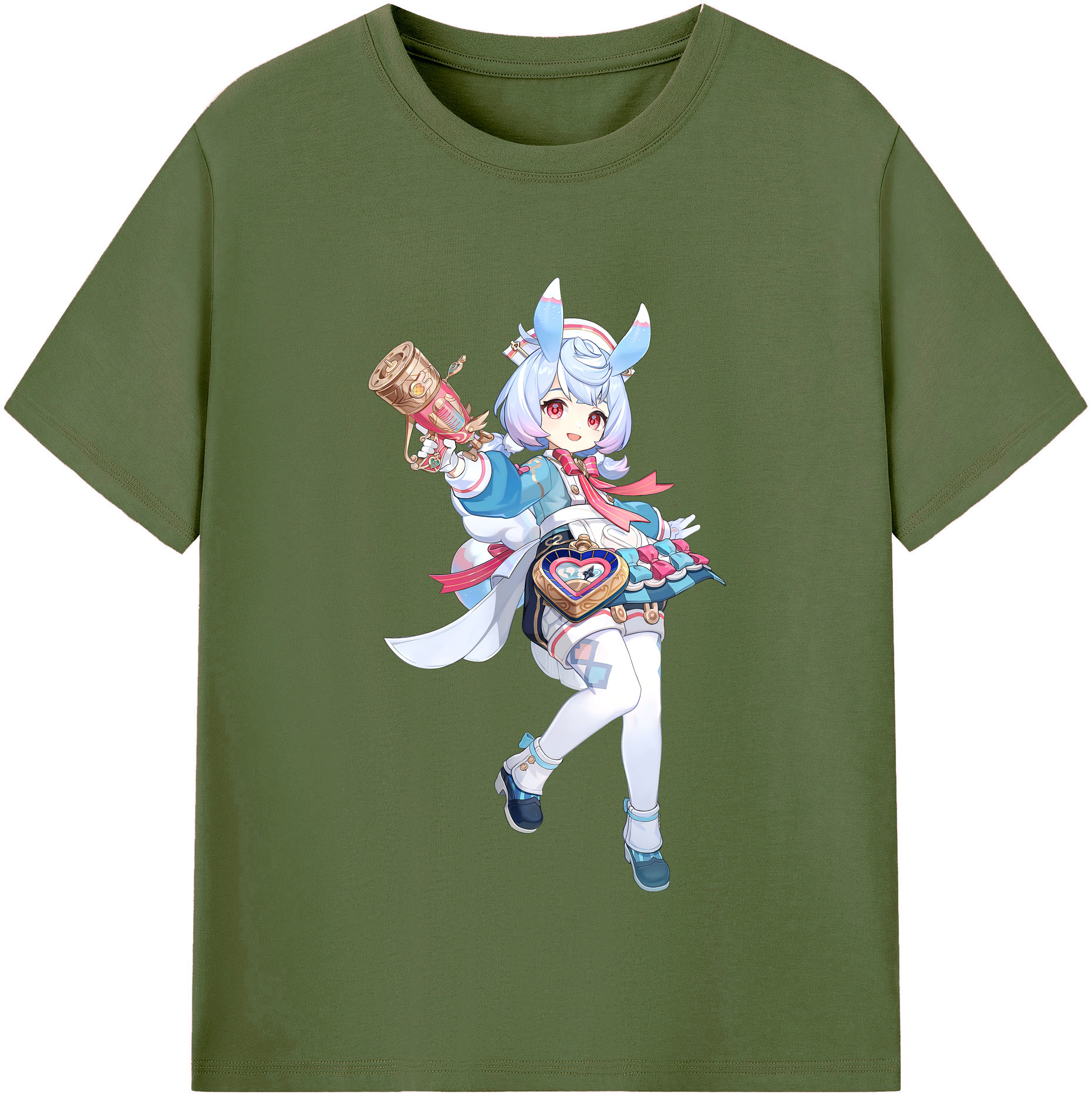 げんし神 シゲウィン genshin Shigewin 綿100％半袖Tシャツ（フロントプリント）